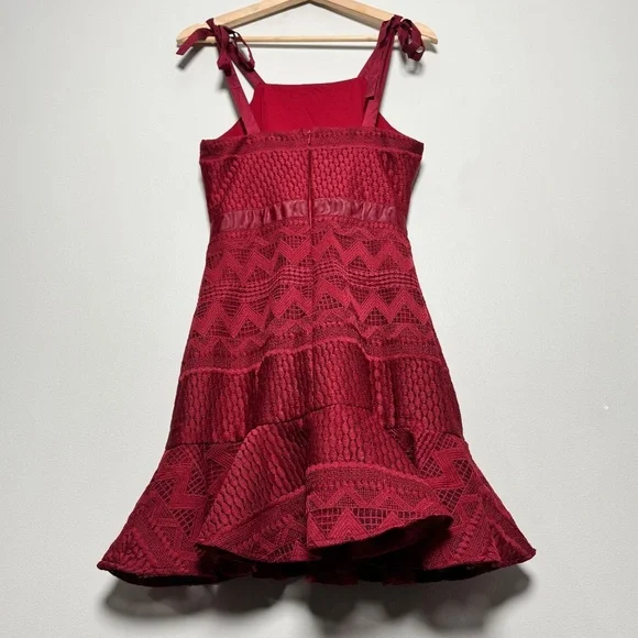 Two Sisters The Label Shona Dress in a Dark Red Sz 4 - Picture 6 of 8